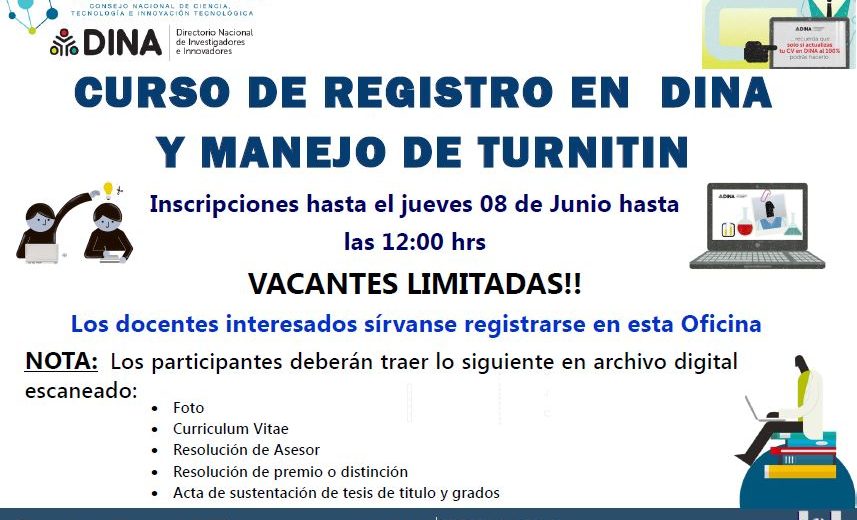 TALLER DE CAPACITACIÓN DE REGISTRO EN EL DINA Y PROCEDIMIENTOS ANTI PLAGIO